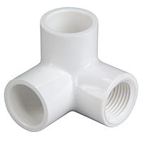 90° Elbow with Side Outlet Slip x Slip x FIPT - PVC Schedule 40, 4607-9-3