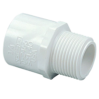 Male Adapter MIPT x Slip - PVC Schedule 40, 4604 Male Adapter MIPT x Slip - PVC Schedule 40, 4604