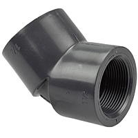 Thread 45° Elbow FPT x FPT - PVC Schedule 80, 4506-3-3 Thread 45° Elbow FPT x FPT - PVC Schedule 80, 4506-3-3
