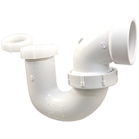 P-Trap with Union Joint L.A. Pattern Hub x SJ - PVC DWV, 4893