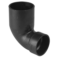90° Street Closet Elbow with Cap Spg x H - ABS DWV, 5807-2-CL