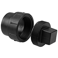 Cleanout Adapter Spg x Cleanout with Plug - ABS DWV, 5816 Cleanout Adapter Spg x Cleanout with Plug - ABS DWV, 5816