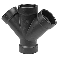 45° Double Wye Hub - ABS DWV, 5834 45° Double Wye Hub - ABS DWV, 5834