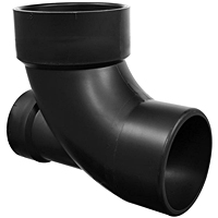 90° Elbow with Low Heel Inlet Spg x Hub - ABS DWV, 5861-2-LH