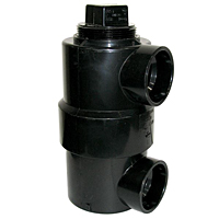 Swivel Drum Trap Hub x Hub x Cleanout with Plug - ABS DWV, 5891