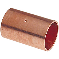 Coupling with Dimpled Tube Stop C x C - Wrot, 600-DS Coupling with Dimpled Tube Stop C x C - Wrot, 600-DS