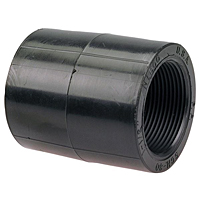 Thread Coupling FPT x FPT - Black Polypropylene Schedule 80, 6101-3-3 Thread Coupling FPT x FPT - Black Polypropylene Schedule 80, 6101-3-3