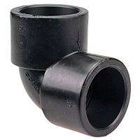 Socket 90° Elbow S x S - Black Polypropylene Schedule 80, 6107