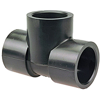 Socket Tee S x S x S - Black Polypropylene Schedule 80, 6111 Socket Tee S x S x S - Black Polypropylene Schedule 80, 6111