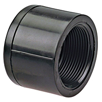 Thread Cap FPT - Black Polypropylene Schedule 80, 6117-3
