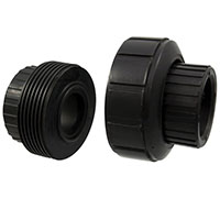 FKM/EPDM Socket Union S x S - Black Polypropylene Schedule 80, 6133, 6133E FKM/EPDM Socket Union S x S - Black Polypropylene Schedule 80, 6133, 6133E