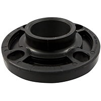Socket Flange - Black Polypropylene Schedule 80, One-Piece Webbed Design, 6151-W Socket Flange - Black Polypropylene Schedule 80, One-Piece Webbed Design, 6151-W