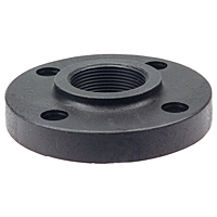 Thread Flange FPT - Black Polypropylene Schedule 80, One-Piece Solid Design, 6151-H-3