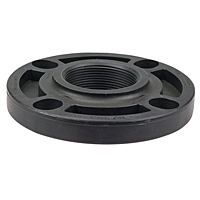 Thread Flange FPT- Black Polypropylene Schedule 80, One-Piece Webbed Design, 6151-W-3 Thread Flange FPT- Black Polypropylene Schedule 80, One-Piece Webbed Design, 6151-W-3