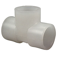 Socket Tee S x S x S - Chem-Pure® Natural Polypropylene Schedule 80, 6211