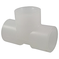 Thread Tee FPT x FPT x FPT - Chem-Pure® Natural Polypropylene Schedule 80, 6212-3-3