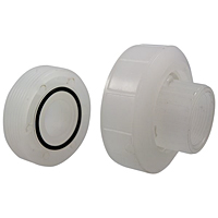 FKM/EPDM Threaded Union FPT x FPT - Chem-Pure® Natural Polypropylene Schedule 80, 6233-3-3