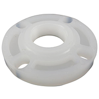Thread Flange - Chem-Pure® Natural Polypropylene Schedule 80, One-Piece Webbed Design, 6251-W-3 Thread Flange - Chem-Pure® Natural Polypropylene Schedule 80, One-Piece Webbed Design, 6251-W-3