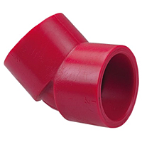 Socket 45° Elbow S x S - Kynar® Red PVDF Schedule 80, 6506 Socket 45° Elbow S x S - Kynar® Red PVDF Schedule 80, 6506