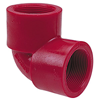 Thread 90° Elbow FPT x FPT - Kynar® Red PVDF Schedule 80, 6507-3-3