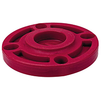 Blind Flange - Kynar® Red PVDF Schedule 80, One-Piece Webbed Design, 6519-W