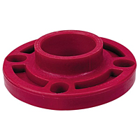 Socket Flange S - Kynar® Red PVDF Schedule 80, One-Piece Webbed Design, 6551-W Socket Flange S - Kynar® Red PVDF Schedule 80, One-Piece Webbed Design, 6551-W