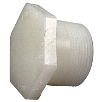 Thread Plug MPT - Kynar® Natural PVDF Schedule 80, 6616-4 Thread Plug MPT - Kynar® Natural PVDF Schedule 80, 6616-4