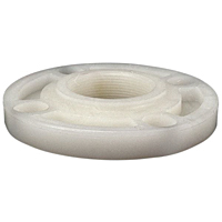Thread Flange - Kynar® Natural PVDF Schedule 80, One-Piece Webbed Design, 6651-W-3