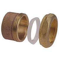 DWV Fitting Trap Adapter Ftg x SJ - Cast, 801-2-7