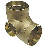 DWV 90° Elbow with Side Inlet C x C x C - Cast, 807-9