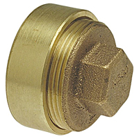 DWV Flush Fitting Cleanout Ftg x Cleanout with Plug - Cast, 816-S