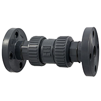 Ball Check Valve - Flanged, True Union, PVC Schedule 80, EPDM, F45BC-E Ball Check Valve - Flanged, True Union, PVC Schedule 80, EPDM, F45BC-E