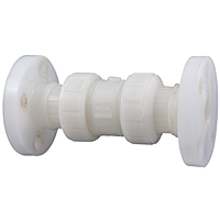 Ball Check Valve - Flanged, True Union, Kynar® Natural PVDF Schedule 80, FKM, F66BC-V