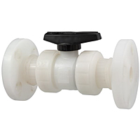 Ball Valve - Model C, Flanged, Tru-Bloc® True Union, Kynar® Natural PVDF Schedule 80, FKM, F66TB-V