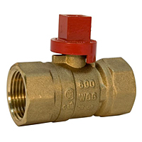 Gas Ball Valve - Female x Female, Square Head, GB2A