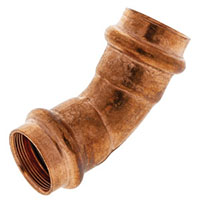 PC9606-LT - 45° Elbow P x P - Wrot Copper
