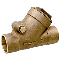 S-413-Y-LF Check Valve – Lead-Free*, PTFE Seat Disc, Solder S-413-Y-LF Check Valve – Lead-Free*, PTFE Seat Disc, Solder