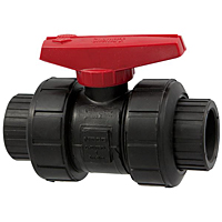 Ball Valve - Model C, Socket, Tru-Bloc® True Union, Black PP, EPDM, S61TB-E