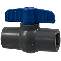 Ball Valve - Threaded, Compact Economy, PVC Schedule 80, FKM, T45CE-V Ball Valve - Threaded, Compact Economy, PVC Schedule 80, FKM, T45CE-V