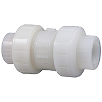 Ball Check Valve - Threaded, True Union, Kynar® Natural PVDF Schedule 80, FKM, T66BC-V