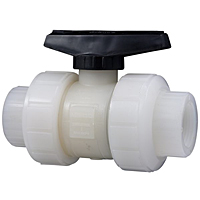 Ball Valve - Model C, Threaded, Tru-Bloc® True Union, Kynar® Natural PVDF Schedule 80, FKM, T66TB-V