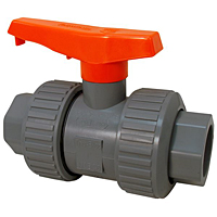 Ball Valve - Model D, Universal Ends, Tru-Bloc® True Union, PVC Schedule 80, EPDM, U45TB-E