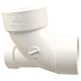 90° Elbow with Low Heel Inlet Spg x Hub - PVC DWV, 4861-2-LH