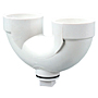 Return Bend Hub x Hub x Cleanout with Plug - PVC DWV, 4878
