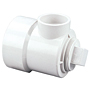 Swivel Drum Trap Hub x Hub x Cleanout with Plug - PVC DWV, 4891