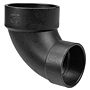 90° Closet Elbow with Cap H x H - ABS DWV, 5807-CL