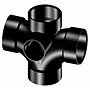 Double Sanitary Tee with 90° Inlet Hub - ABS DWV, 5835-9