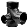 Sanitary Tee with 90° Right Inlet Hub - ABS DWV, 5872