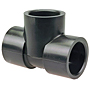 Socket Tee S x S x S - Black Polypropylene Schedule 80, 6111