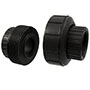 FKM/EPDM Socket Union S x S - Black Polypropylene Schedule 80, 6133, 6133E